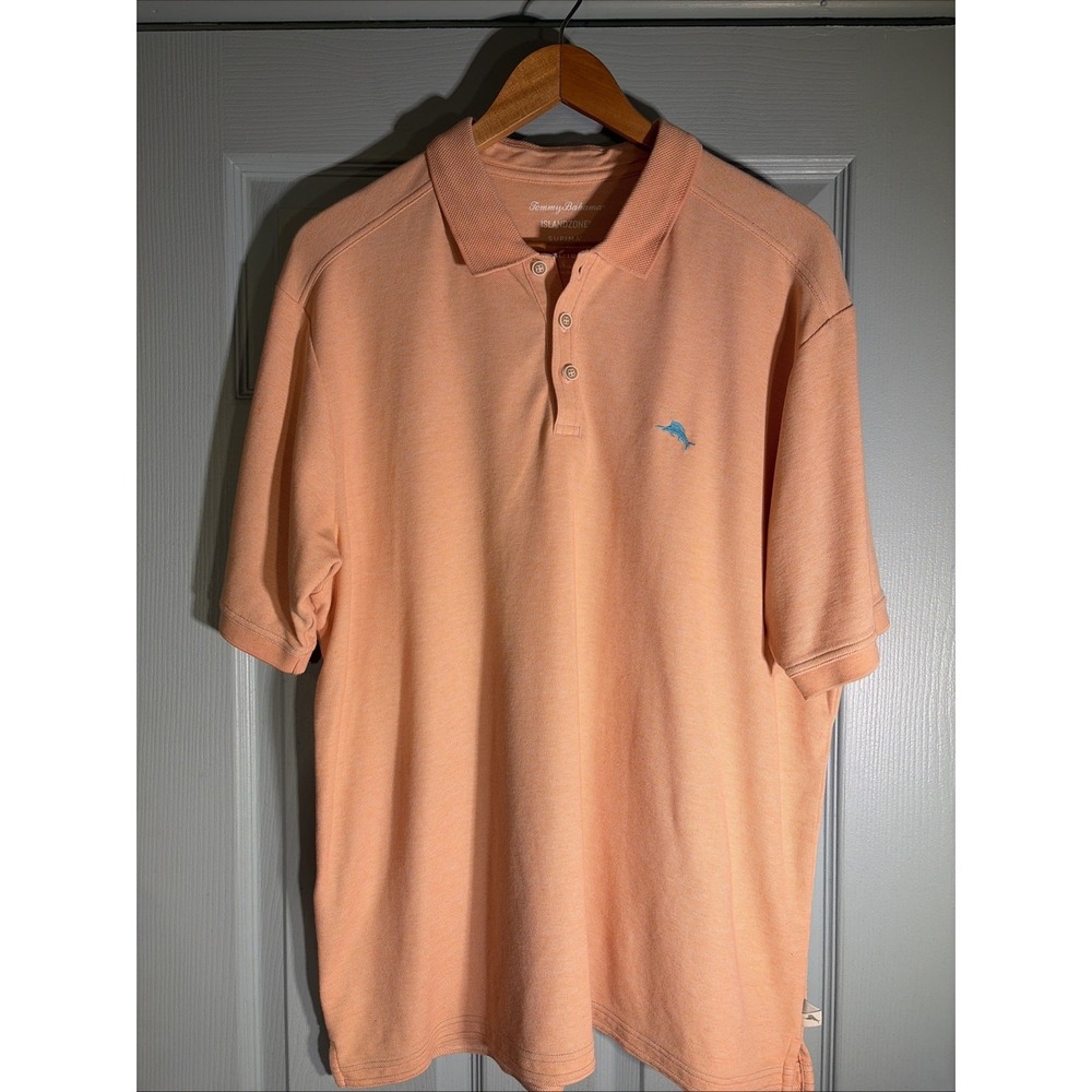 Tommy Bahama Polo - Tangerine- XL- SuPima Cotton Golf